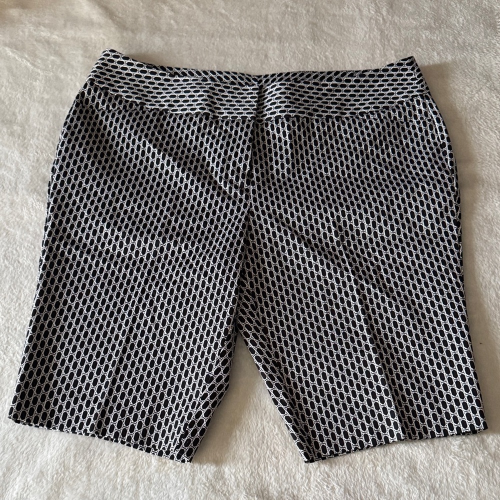 Black and White Patterned Shorts
